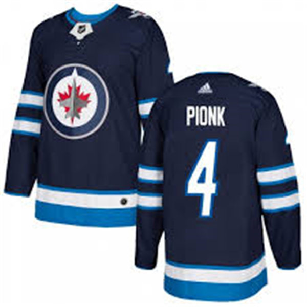 Men's Winnipeg Jets #4 Neal Pionk adidas Navy Home Jersey